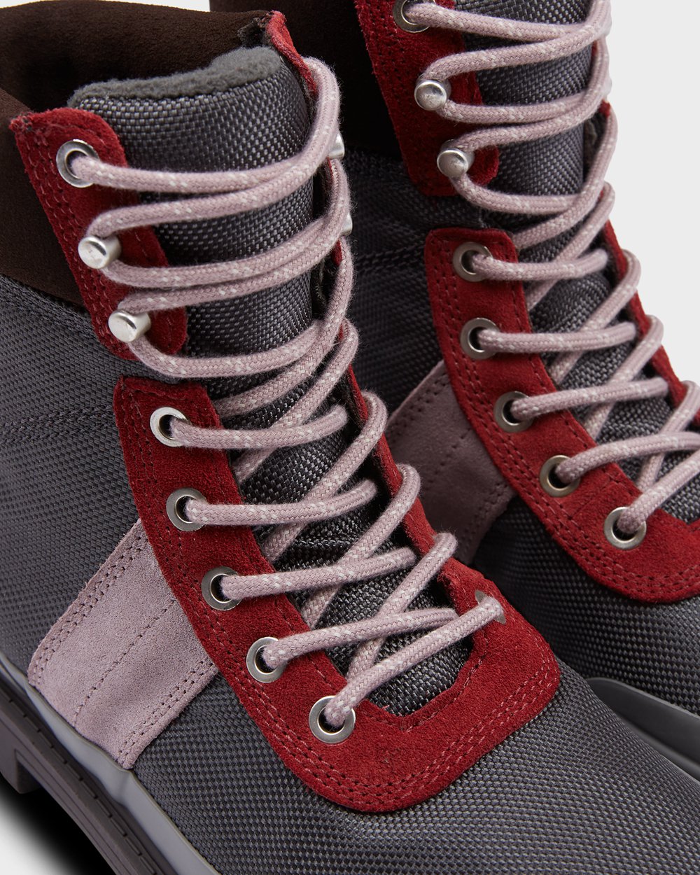 Womens Ankle Boots - Hunter Original Insulated (76SOFRYBW) - Dark Grey/Brown/Grey Red